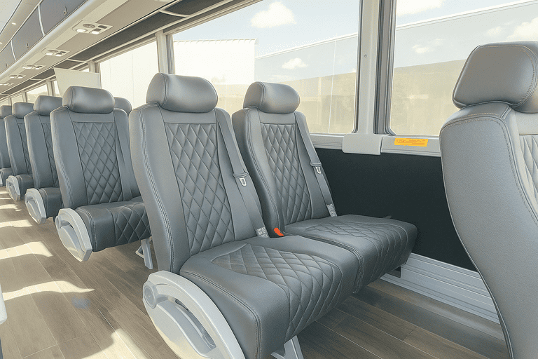 interior of East Orange Coach Bus Service charter bus