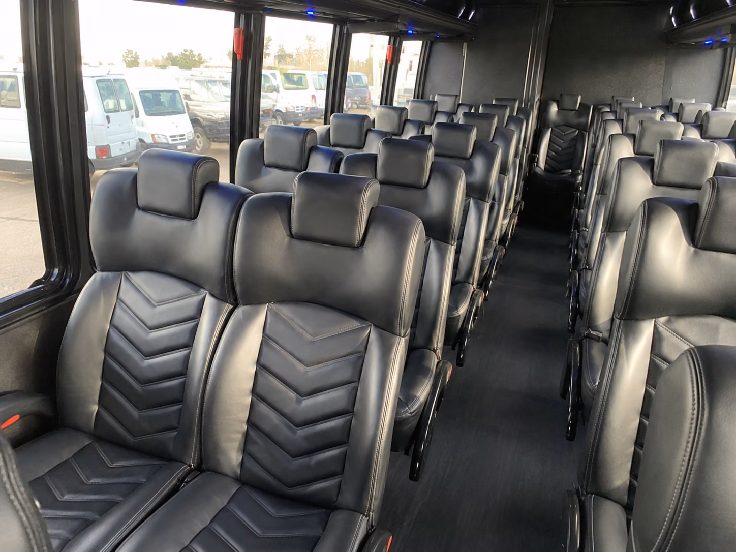 east orange 18 passenger minibus inside