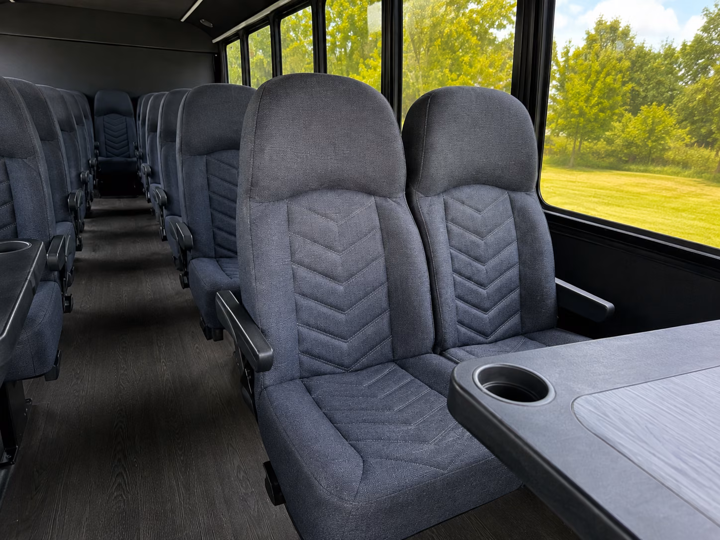 east orange 18 passenger minibus interior