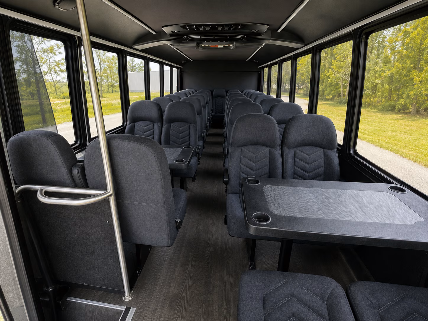 east orange 20 passenger minibus inside