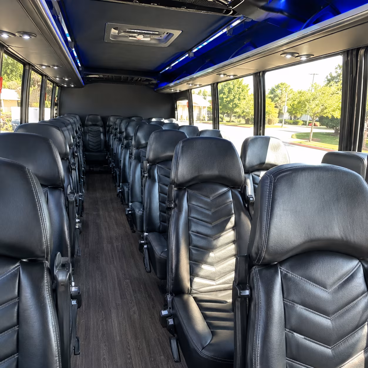 east orange 25 passenger minibus inside