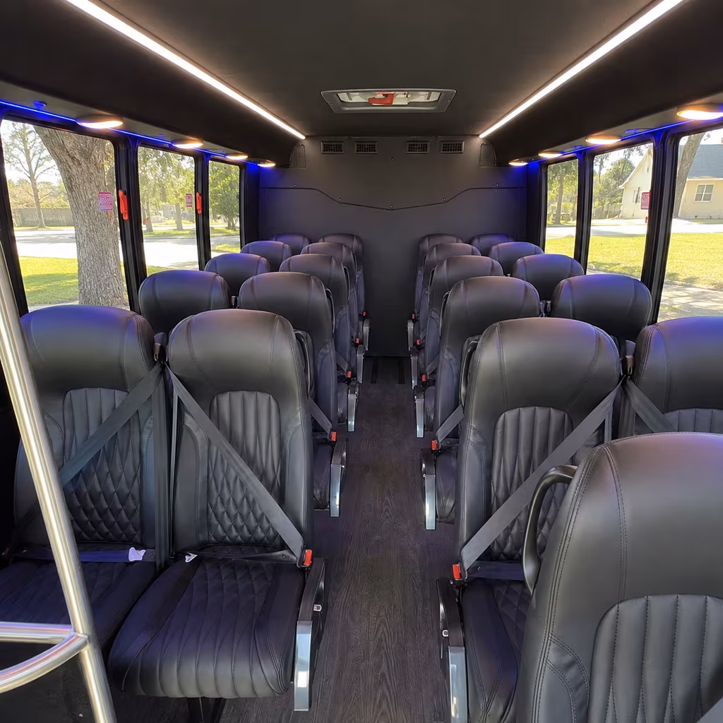 east orange 25 passenger minibus interior