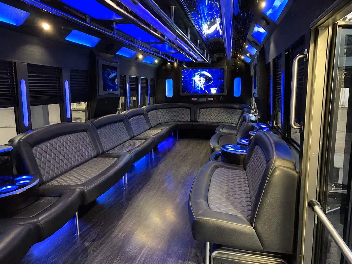 east orange 28 passenger party bus interior