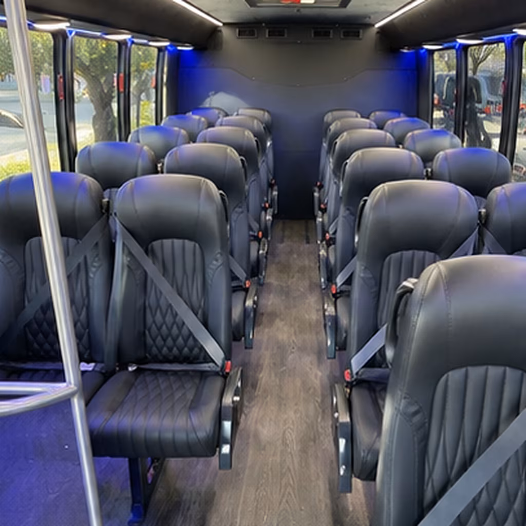 east orange 30 passenger minibus inside