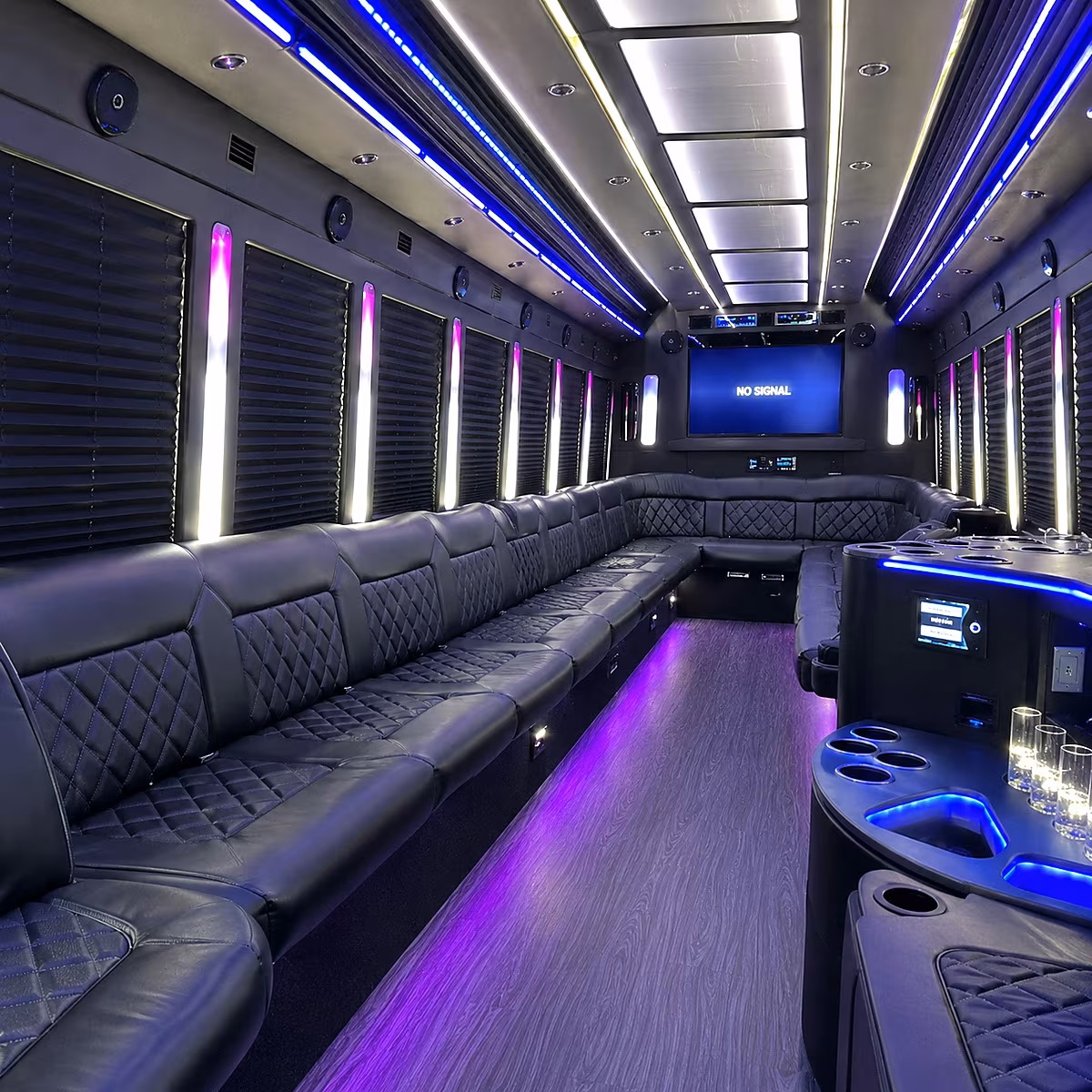 east orange 30 passenger party bus inside