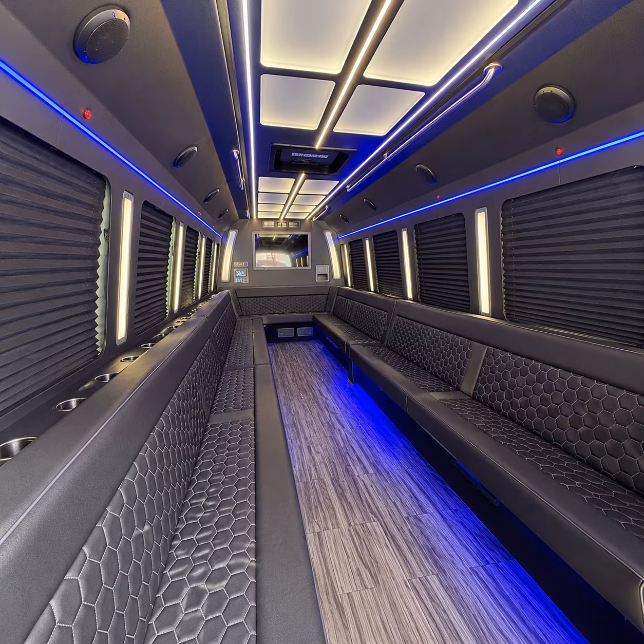 east orange 30 passenger party bus interior