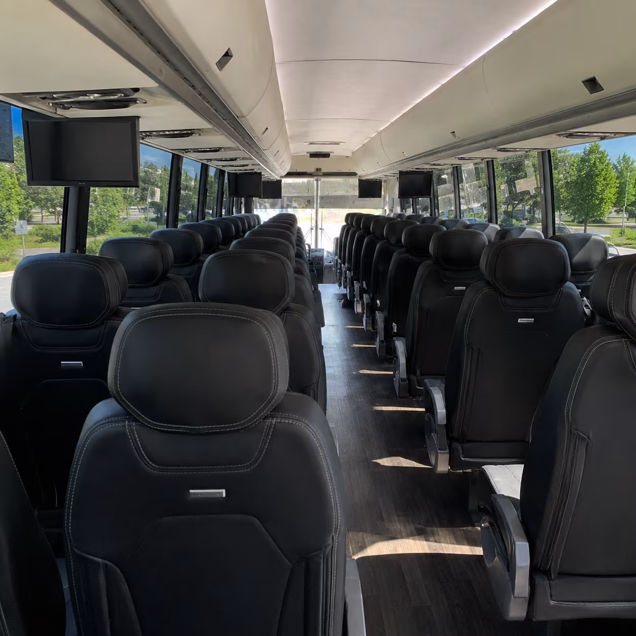 east orange 56 passenger charter bus interior