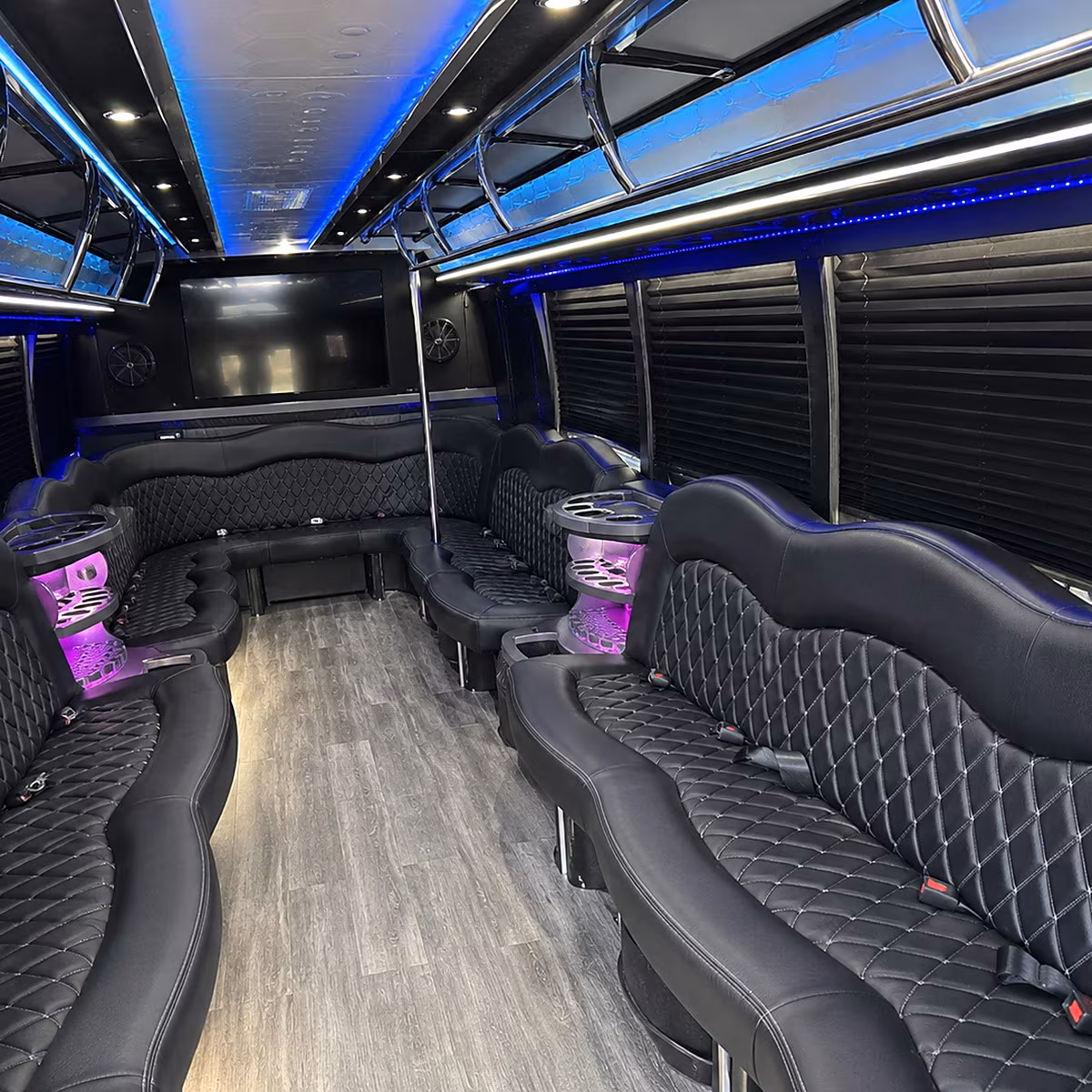east orange party bus rental interior