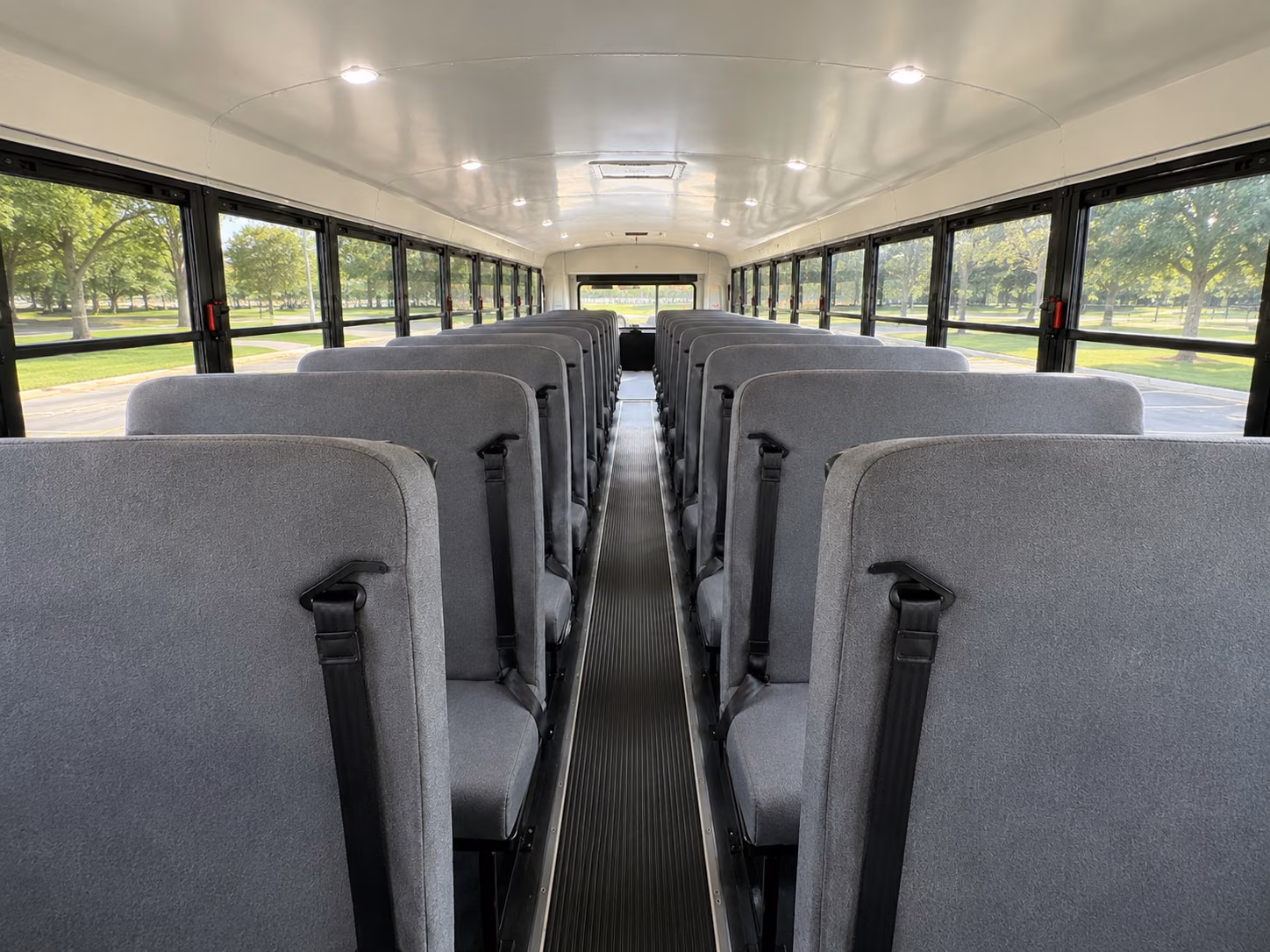 east orange school bus inside