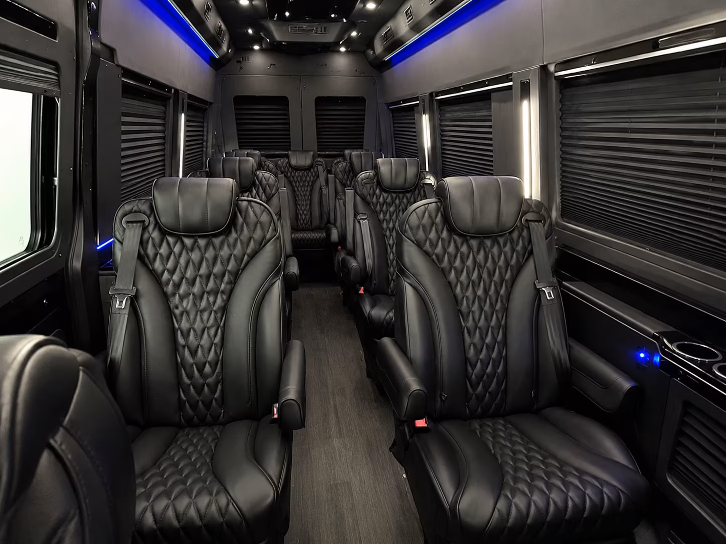 east orange sprinter van with driver interior